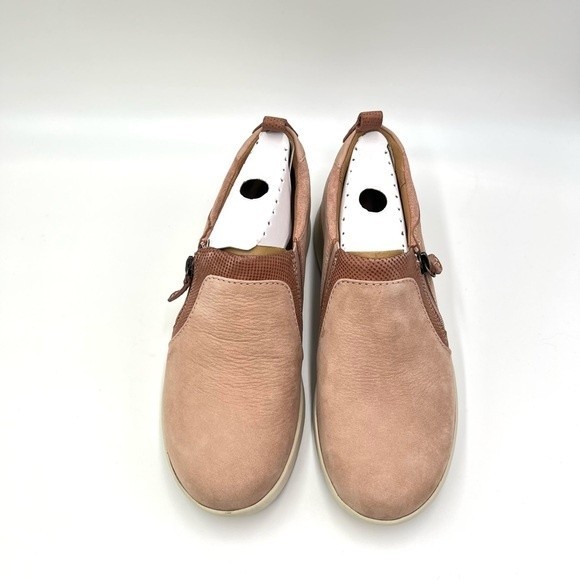 Clarks Size 6.5 Rose Pink‎ Nubuck Suede Leather Loafers Sneakers Shoes - Picture 4 of 12